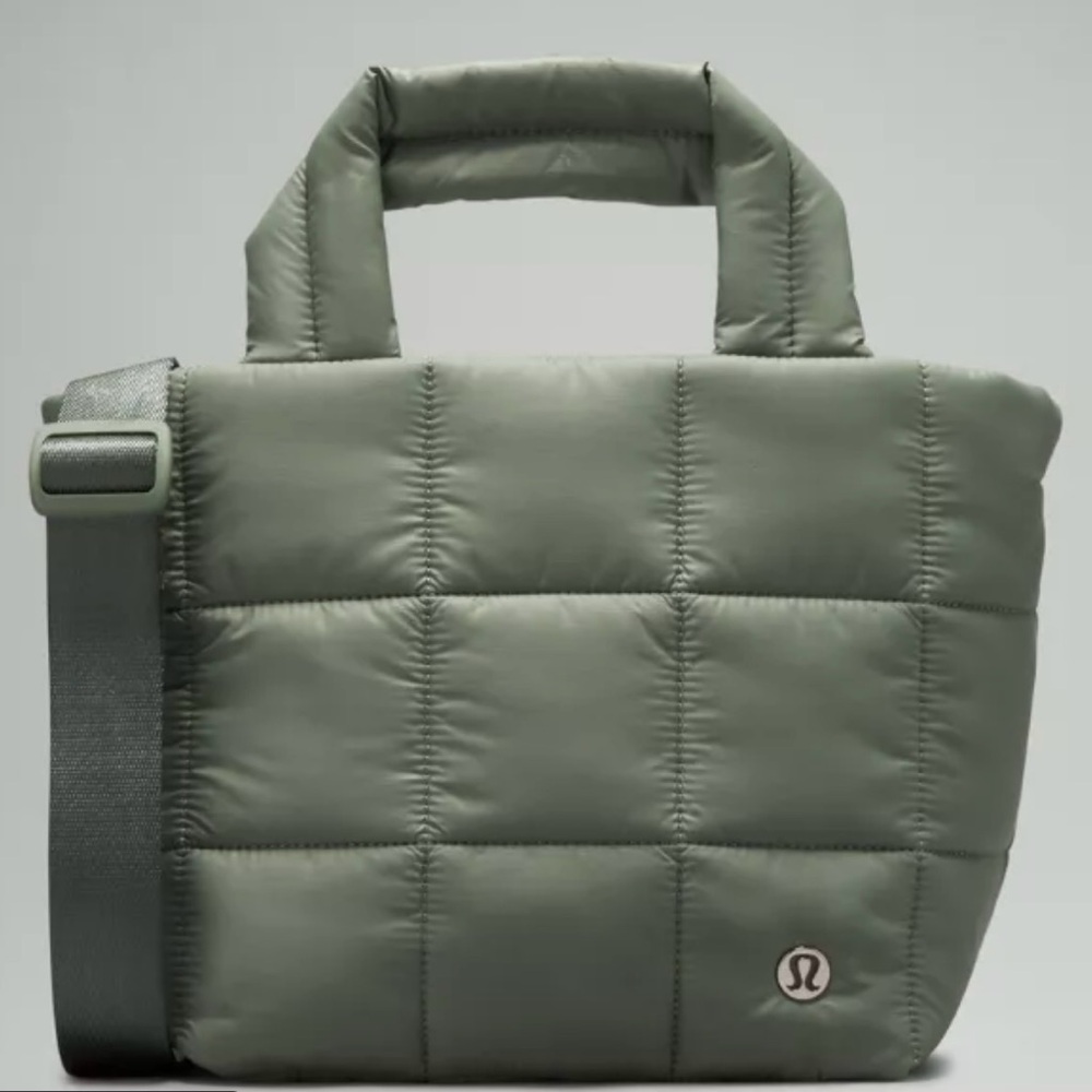 Lululemon Green Quilted Grid Tote 5L Women's Bag